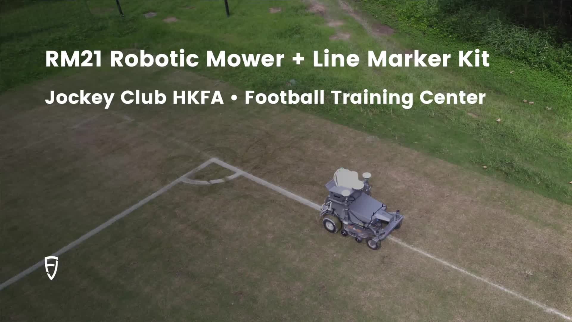 Line marking for football training ground in Hong Kong