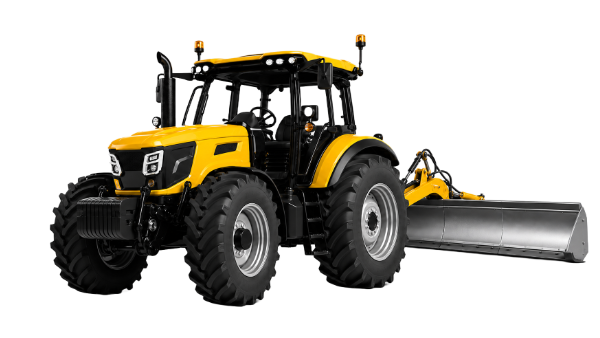 Land leveler preparing a field